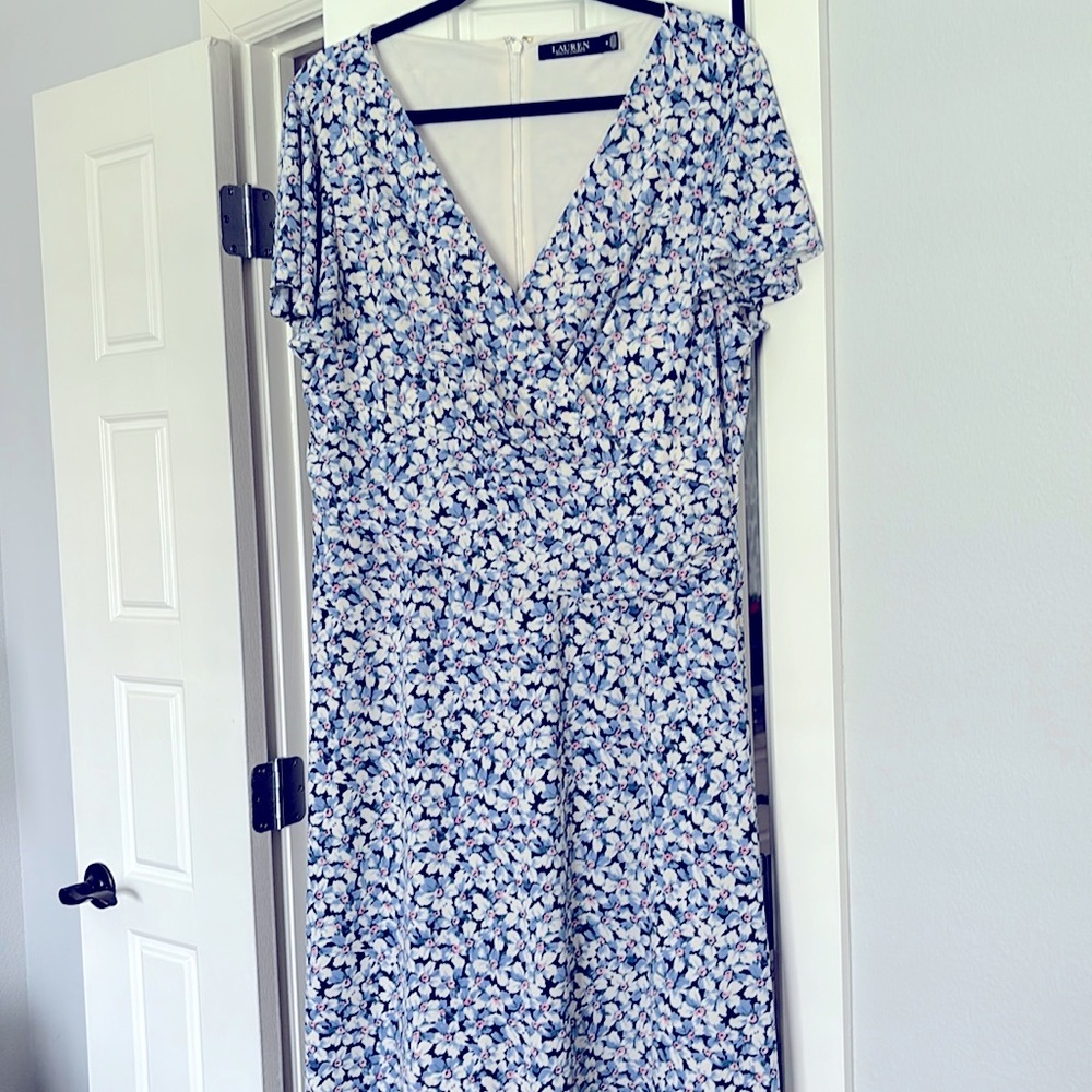 Size 16 Ralph Lauren floral short sleeve dress
